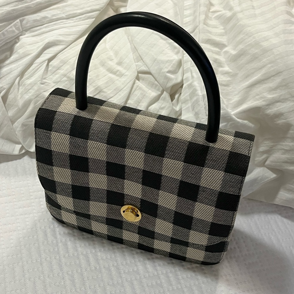 Mansur Gavriel Black and White Checker Tote